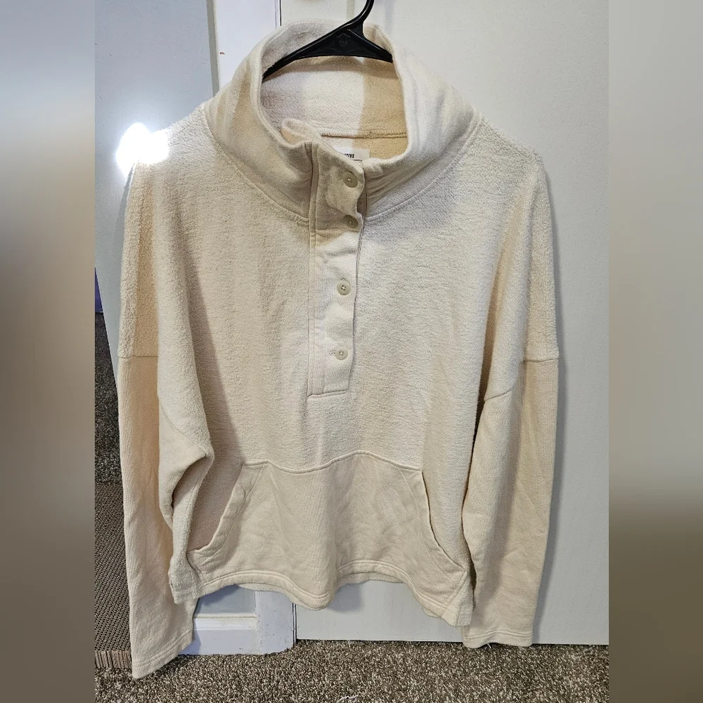 NWT REI Hemp Cotton Fleece Pullover Sweater Medium - Picture 1 of 9